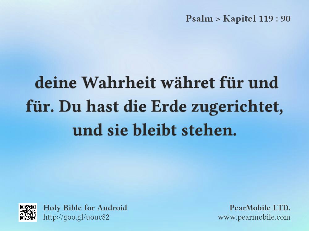 Psalm, Kapitel 119:90